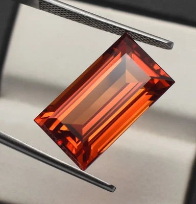 Baguette de citrino Lab Madeira corte 18x10 mm piedras preciosas sueltas 15,15 quilates Foto 1 de 3