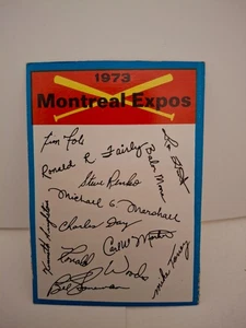 1973 TOPPS TEAM CHECK LIST "MONTREAL EXPOS" VG - Picture 1 of 4