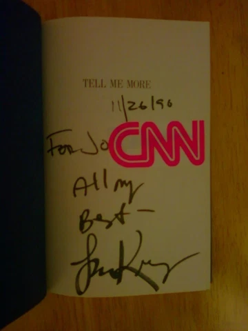 Tell Me More By Larry King Hardback Book Signed autographed Cover