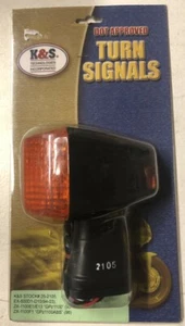 K&S TURN SIGNAL KAWSAKI AMBER LEFT & RIGHT FRONT 25-2105 - Picture 1 of 2