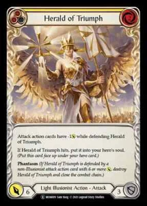 1x Herald of Triumph YELLOW - NM - Monarch -  Flesh and Blood Rare - Picture 1 of 1