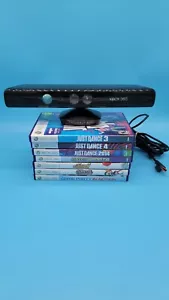 Microsoft Xbox 360 Kinect Sensor Bar With 7 Games Lot Tested - Picture 1 of 12