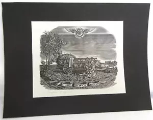 Ballata del Carro Russo Ex Libris Bewick Museum Incisione Firmata Firmata 88 - Foto 1 di 6