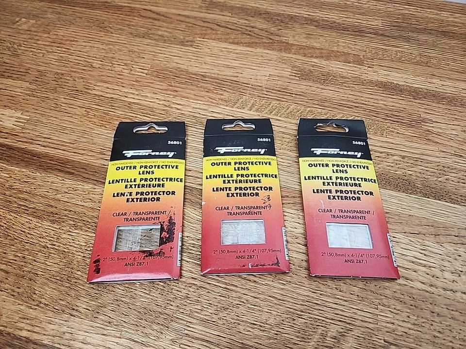 Lot If 3 Forney 56801 Glass Clear Cover Lens 4-1/4 L x 2 W in. - Image 1 of 1