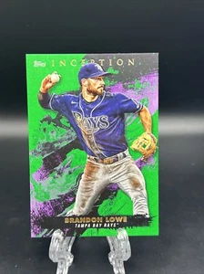 2021 Topps Inception Baseball Brandon Lowe #59 Tampa Bay Rays Green Parallel - Picture 1 of 2