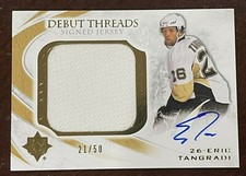  2010-11 Ultimate Collection Debut Threads Autographs #SDTET Eric Tangradi  /50