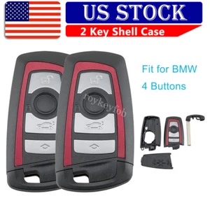 2 Smart Key Fob Car Shell Case for 2015 2016 2017 2018 2019 BMW X6 F16 4 Buttons - Picture 1 of 11