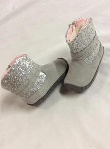 Stride Rite Shoes Baby Toddlers Girls Boots, Gray Metallic, Size 2 - Picture 1 of 8