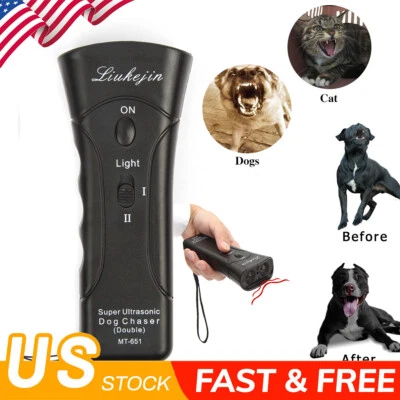 Ultrasonic Bark Stopper Control Anti Barking Away Pet Dog Train Repeller Device