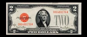 1928-G $2 United State Note Red Seal Uncirculated (P10) - Picture 1 of 2