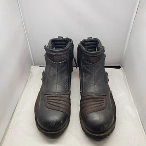 Icon El Bajo Motorcycle Boots Size 12 Black - Foto 1 di 11