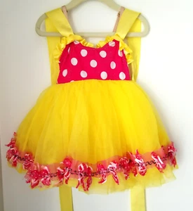 Costume Gallery Made In USA Minnie Mouse Tulle Layered Bodysuit Dress Child Sm. - Picture 1 of 11