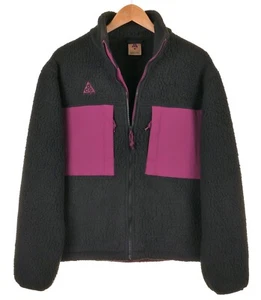 Vintage Nike ACG Fleece Sherpa Black Full Zip Mens Jacket  - Picture 1 of 10