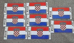 CROATIAN FLAG (Croatia)-12.5 X 8.5cm-New-Stickers were never used-LOT OF 8-NEW - Picture 1 of 9