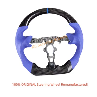 Carbon Fiber Blue Perforated leather Steering Wheel For 2012-2024 Nissan Sentra - Image 1 of 4