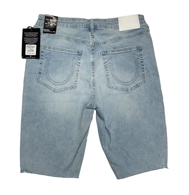 NEW True Religion Brenna High-Rise Denim Bermuda Shorts Women's 32 Vintage Wash - Image 1 of 4