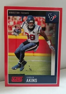 2020 Score Jordan Akins Red Parallel #93 Houston Texans - Bild 1 von 2