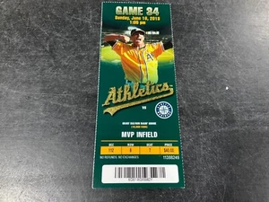 OAKLAND A'S 2013 TICKET STUB 16.06.13 VS MARINERS - Bild 1 von 1