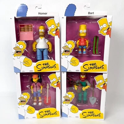 Los Simpson: Homero, Bart, Otto y Willie 5 pulgadas figura de acción juguetes 2024 lote de 4 Foto 1 de 4