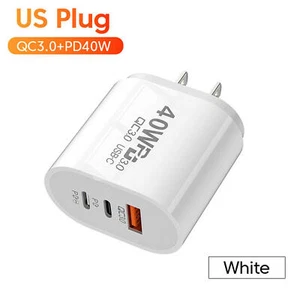 QC3.0 USB 3-Port Station de Charge Rapide PD 40W Adaptateur Secteur pour Ordinateur Portable Téléphone Pad - Photo 1 sur 10