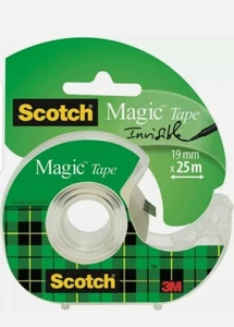 3M Scotch Magic Tape & Dispenser 19MM X 25M Refillable Invisible Sellotape - Picture 1 of 4