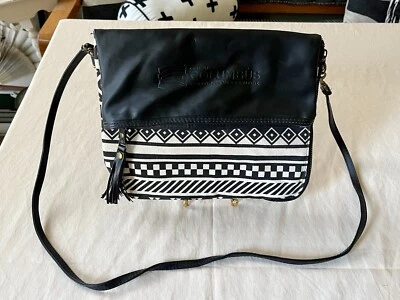 Bolso de mujer vintage GEMLINE Columbus Convention Center estampado en blanco y negro Foto 1 de 4