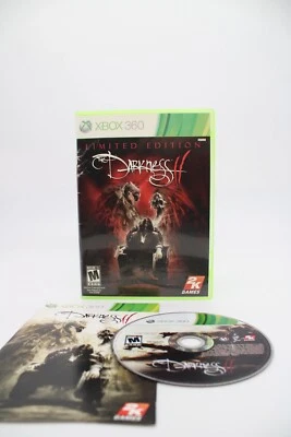 Arte de portada dañado restaurado Xbox 360 The Darkness ll 2 edición limitada en caja original bueno Foto 1 de 4