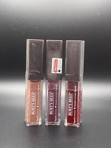 Lot 3 Burt's Bees 100% Natural Moisturizing Liquid Lipstick Nude Lavender Dahlia - Picture 1 of 3