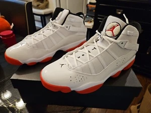 Nike Air Jordan 6 Rings Men's Shoes White University Red 322992 160 Size 12 - Picture 1 of 8
