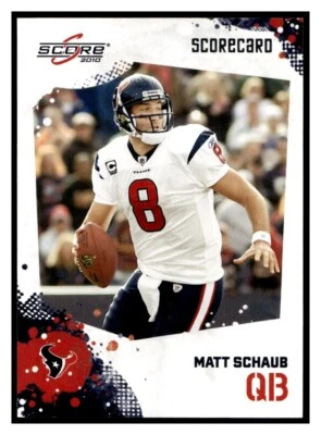 2010 Score Scorecard 118 Matt Schaub #/499 Houston Texans football card - Image 1 of 2