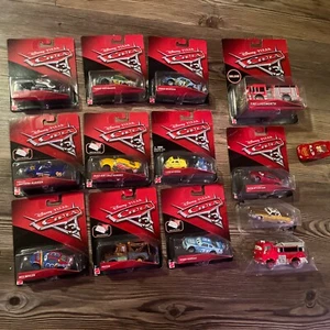 Lot Of Car 3 The Movie Die Cast Cars Ernie Gearson Mater Lightning McQueen READ - Picture 1 of 11