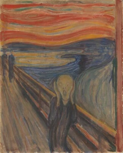 The Scream Edvard Munch 1893 Expressionism Print Poster Wall Art Picture A4 + - Picture 1 of 2