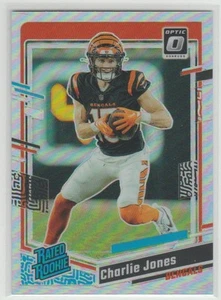 Donruss Optic Silver Charlie Jones 2023 novato Cincinnati Bengals #223 - Imagen 1 de 2