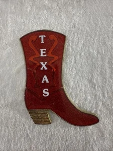 Texas Boot Refrigerator Magnet Travel Destination Vacation Collectors - Picture 1 of 3