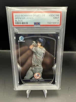 2023 Bowman Chrome Draft Sapphire Edition Spencer Jones #BDC-196 Black /10 (RC) - Image 1 of 2