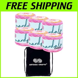 Mandala Ombre Serene Yarn - 6-Pack with Project Bag - Picture 1 of 9