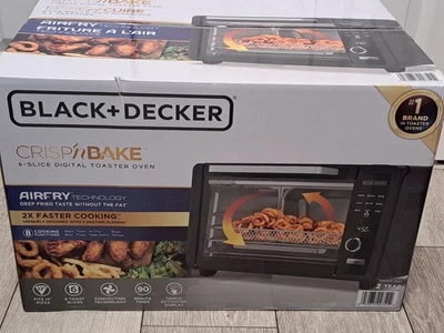 NEW Black And Decker Crisp N Bake 6- Slice Digital Toaster Oven. TO60D5-2BDC - Image 1 of 4