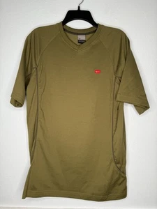 Nike Short Sleeve Shirt Mens Medium Vintage Y2K Gray Tag Military Look OD Green - Picture 1 of 4