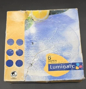 Luminarc Arcoroc Aspen piatti insalata foglie vetro trasparente Francia 7,5 pollici set di 6 - Foto 1 di 6