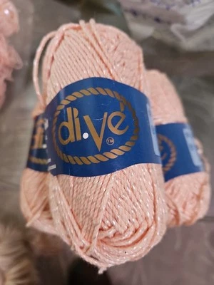 DiVe Baby Cotton Baby Yarn, 3 Skeins Peach ITALY. A. - Image 1 of 2
