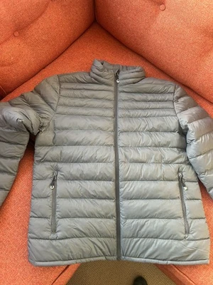 32 Degrees Heat Jacket Mens M Medium Gray Down Puffer Full Zip Snap Outdoor - Image 1 of 4