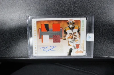 2020 Panini Absolute Rookie Premiere Materials Tee Higgins Quad /50 - Image 1 of 2