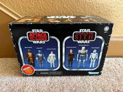 *NUEVO* STAR WARS ATAQUE DE CLONES Y VENGANZA DE LOS SITH COLECCIÓN RETRO EN CAJA SE Foto 1 de 4