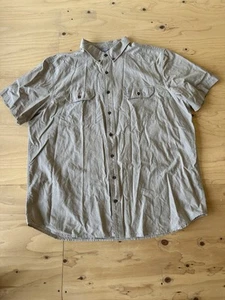 Camicia Carhartt Relaxed Fit uomo 3XL alta con bottoni manica corta cachi RN#14806 - Foto 1 di 8