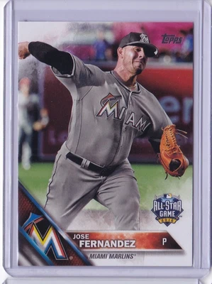 2016 Topps Update ASG #US223 JOSE FERNANDEZ MARLINS IDBB - Image 1 of 2