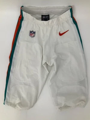 #28 迈阿密 DOLPHINS Nike 比赛用 THROWBACK 裤子 带戒指 尺寸-28 — 第 1/3 张图片