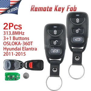 2 Replacement for Hyundai 2011-2016 Elantra Keyless Entry Remote Car Key Fob 4B - Picture 1 of 10