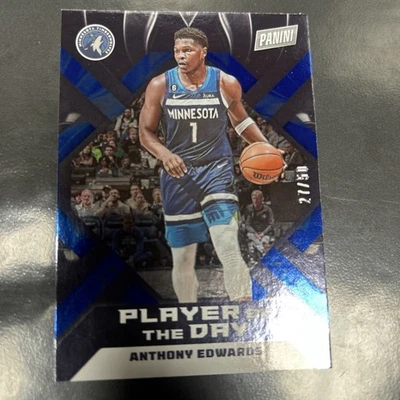 2023 panini player of the day anthony edwards #3 blue /50 - Image 1 of 2