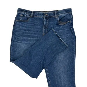 Jeans donna Talbots impeccabile cinque tasche slim dritto vita alta 16 blu denim - Foto 1 di 8