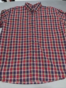Carhartt Langarm Button Down Hemd Herren XL Talk rot blau kariert -4374 - Bild 1 von 20